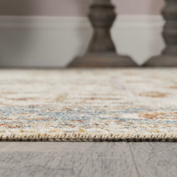 Hiero Persian Border Low-Pile Machine-Washable Area Rug
